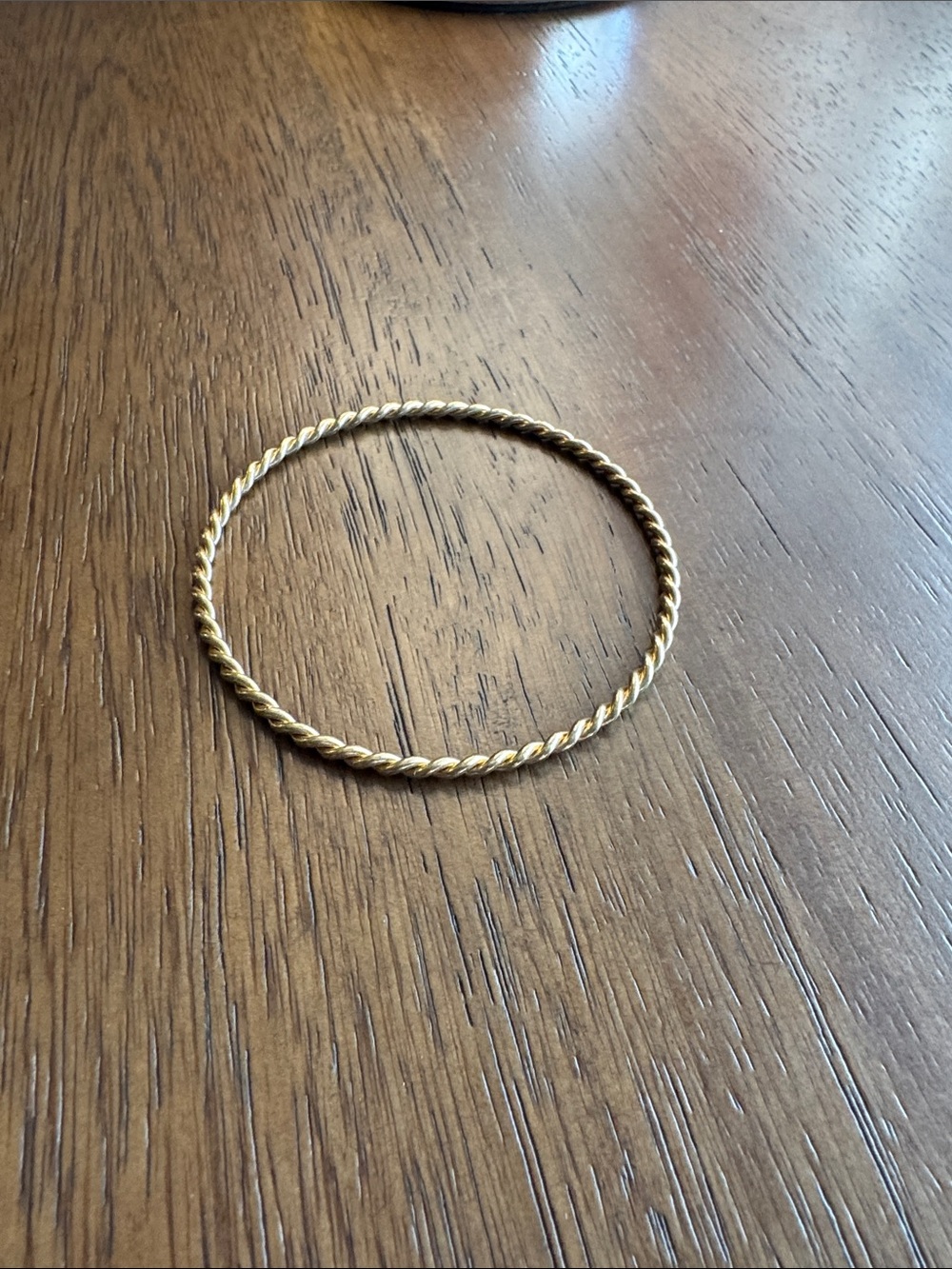 Classic Gold-Tone Twisted Rope Bangle Bracelet